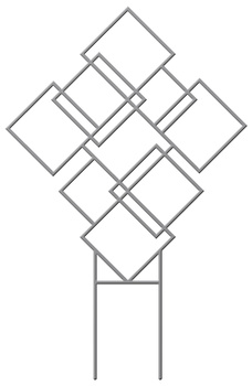 0311-040 podpora do roślin Eco Recycled kwadraty platyna