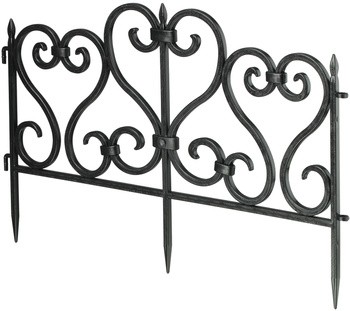 0945-015 płotek ozdobny kuty 2.45 ( 5 elementów) czarny