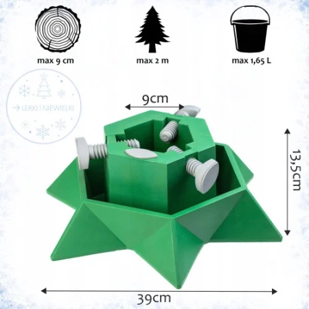 Plastikowy stojak pod żywą choinkę 15W Gwiazda Bost