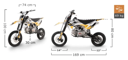 Pit Bike MRF 120 RC 120cc – idealny dla dzieci, młodzieży i dorosłych