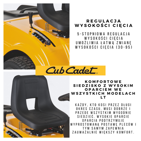 Traktorek Cub Cadet LT1 NR92 92cm traktorek ogrodowy kosiarka samojezdna spalinowa do trawy 240L / 8.10 kW 13AB77BE603/Z OGRODY Oficjalny dystrybutor Autoryzowany sklep i serwis CubCadet