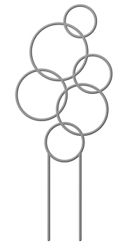 0310-040 podpora do roślin Eco Recycled okręgi platyna