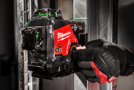 Laser 3-płaszczyznowy Milwaukee M12 3PL-0C 360° z zieloną wiązką 12 V, bez wyposażenia