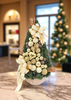 Choinka stożek złoty 75cm gotowa, ekskluzywna dekoracja świąteczna