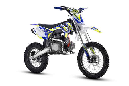 Motor Cross Barton NXT 125 żółto-niebieski  Najlepszy Cross Bike Terenowy dla Początkujących Off-Roadowców