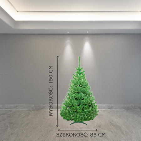 Choinka sztuczna Sosna Zielone Końce 150 cm Gęsta Tradycyjna Choinka