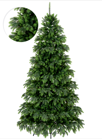 Choinka sztuczna Świerk Jak Żywy 100% PE 250 cm stojak metalowy