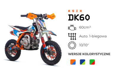 Cross DK60 ASIX 10/10 Auto e-Start Pomarańczowo-Niebieski idealny wybór dla miłośników offroadu