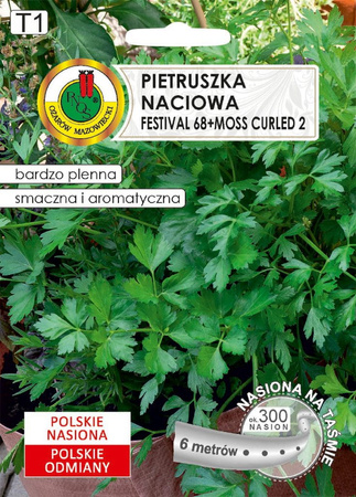 Pietruszka naciowa 'Festival 68 + Moss Curled 2' na taśmie – mieszanka plennych i aromatycznych odmian