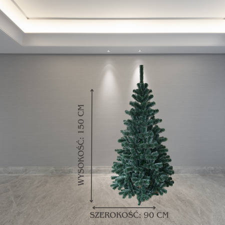Choinka sztuczna Sosna Białe Końce 150 cm Gęsta Tradycyjna Choinka