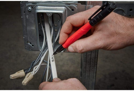 Cienkie markery INKZALL™Milwaukee, 48223154, czarne (4 szt.)