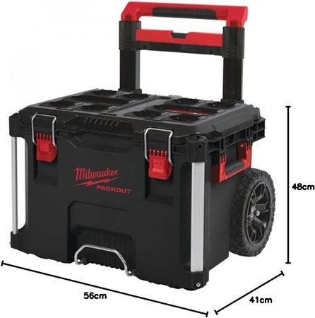 Skrzynia narzędziowa PACKOUT 1 Milwaukee, 4932464078, 560 x 410 x 480 mm, ładowność 113 kg