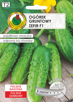 Ogórek 'Zefir' F1 na taśmie – wczesna i plenna odmiana do uprawy gruntowej