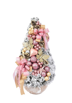 Choinka Stożek 75 cm Pastelowa Kompozycja Świąteczna