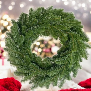 Wianek Bożonarodzeniowy "Zimowy Świerk Premium" 50cm 100% PE