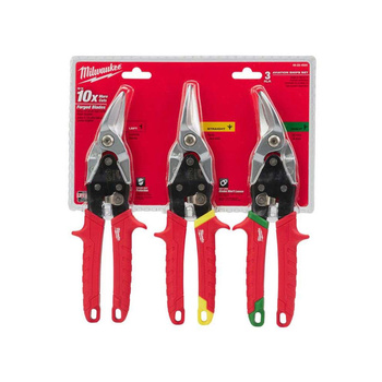 Zestaw nożyc do blach Milwaukee (3 szt.), 48224533 